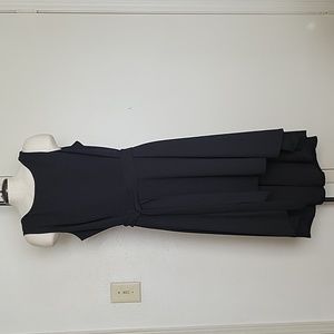 Classic Elegant High Low Black Evening Cocktail Dress